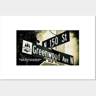 150th Street & Greenwood Avenue, Shoreline, Washington by Mistah Wilson Posters and Art